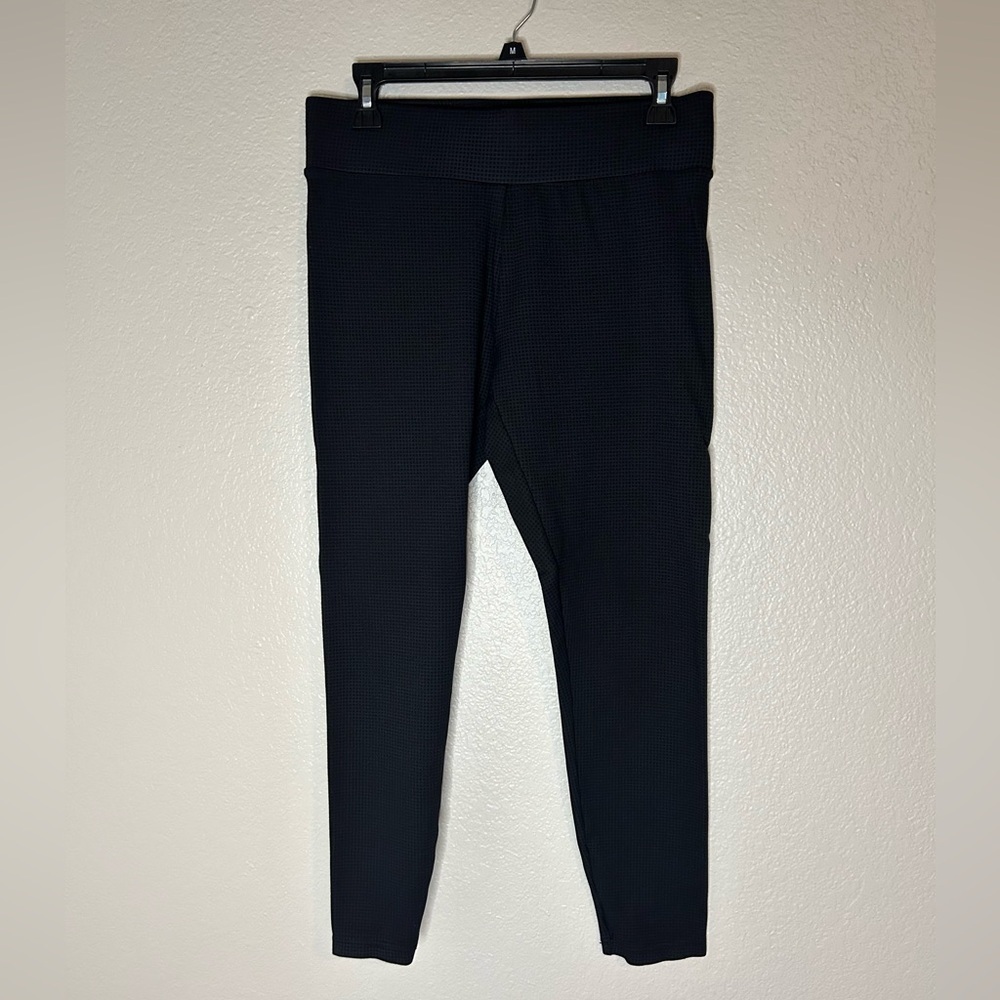 Loft black checked leggings size M